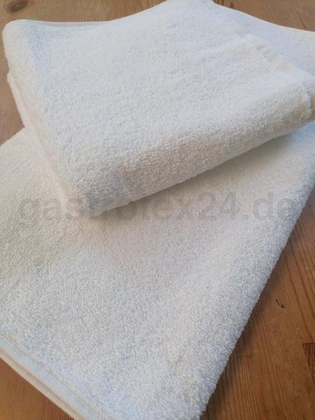 Frottierwäsche weiß "Bad Füssing" aus GOTS-Baumwolle